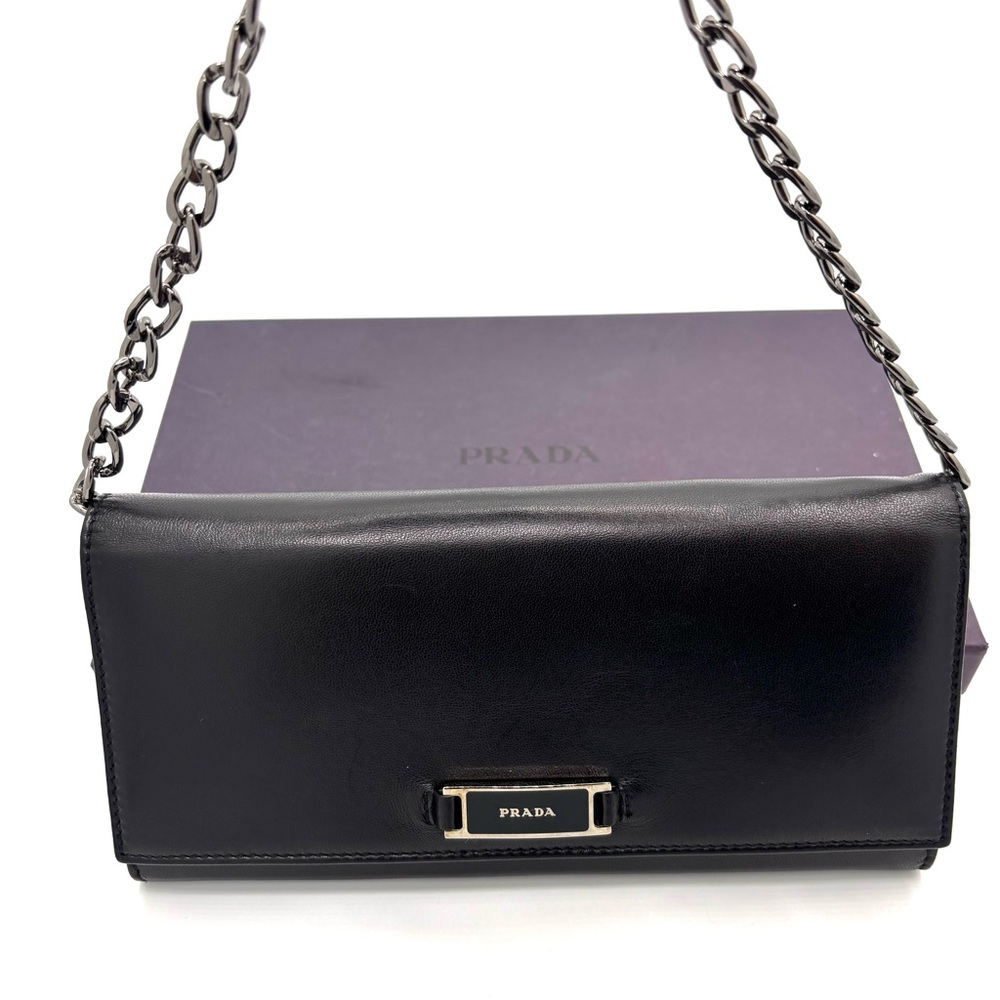 Prada‎ Black Leather Wallet